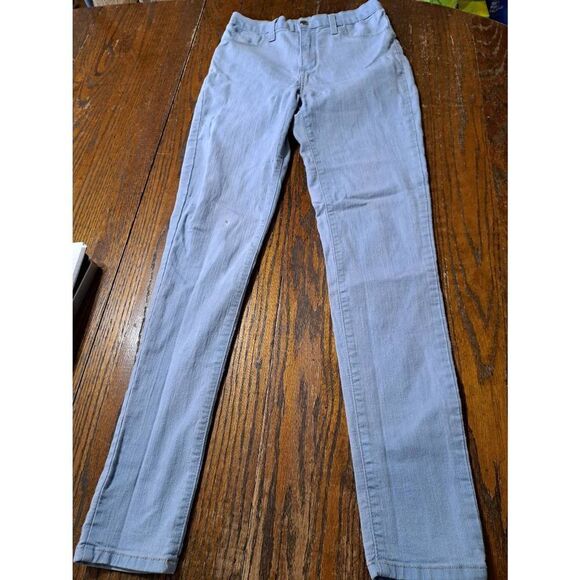 Size 7 Encore Jeans Light Wash Stretch Denim Blue Jeans Mid Rise - Picture 1 of 5